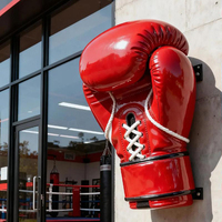 Escultura Decorativa de Guante de Boxeo de Resina de Fibra de Vidrio para Exteriores, Logotipo de Gimnasio 3D Personalizado y Atractivo, Estatua para Decoración Exterior