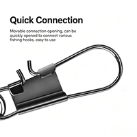 Swivel Pancing Terlaris dengan Pengunci Pengaman dan Konektor Snap untuk Air Asin dan Air Tawar, Aksesoris Swivel Pancing