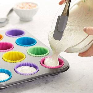 Moules à cupcakes en silicone, mini-gants de four en silicone et grands moules à muffins en silicone, outils de pâtisserie - Product Image 3