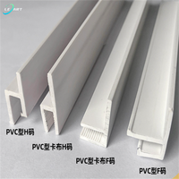 Profilé en PVC en H, extrusion plastique, rail mural pour film de plafond tendu en PVC rigide translucide