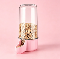 Fontaine à eau et bouteille d'eau en plastique pour oiseaux, perroquets et perruches - Design moderne, gamelle et mangeoire pratiques pour animaux de compagnie