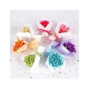 Hot Selling Valentinstag Mini getrocknete Blume Babys breath Bouquet für Geschenk benutzer definierte Farbe Mini Braut strauß Hochzeits dekoration