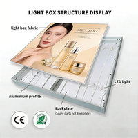Boîte à lumière LED rectangulaire suspendue pour stand d'exposition de film de protection automobile, cadre en alliage d'aluminium, 10000 lumens