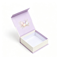 Boîte cadeau magnétique personnalisée, boîte d'expédition en carton ondulé blanc de luxe avec ruban pour l'emballage