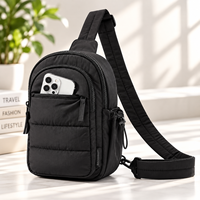 Sac à bandoulière pour femme avec logo personnalisé, léger, résistant à l'eau, sac à dos multi-poches, sac de poitrine de voyage