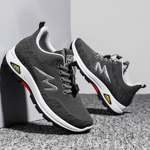 High Quality Men Lace-up Cowhide Phylon Mesh Fashion Trend Flexible Soft Sole Comfortable <b>Running</b> and Walking Sports Shoes - Product Image 3