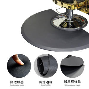 Tapis épais pour chaise de salon de coiffure, anti-fatigue, noir, semi-circulaire, pour coiffeur - Product Image 2