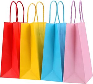 40 Bolsas de Papel Kraft para Regalos, 10 Colores, Bolsas Pequeñas para Regalos al por Mayor con Asas, Bolsas de Regalos para Fiestas Infantiles, Celebraciones, Ba - Product Image 2
