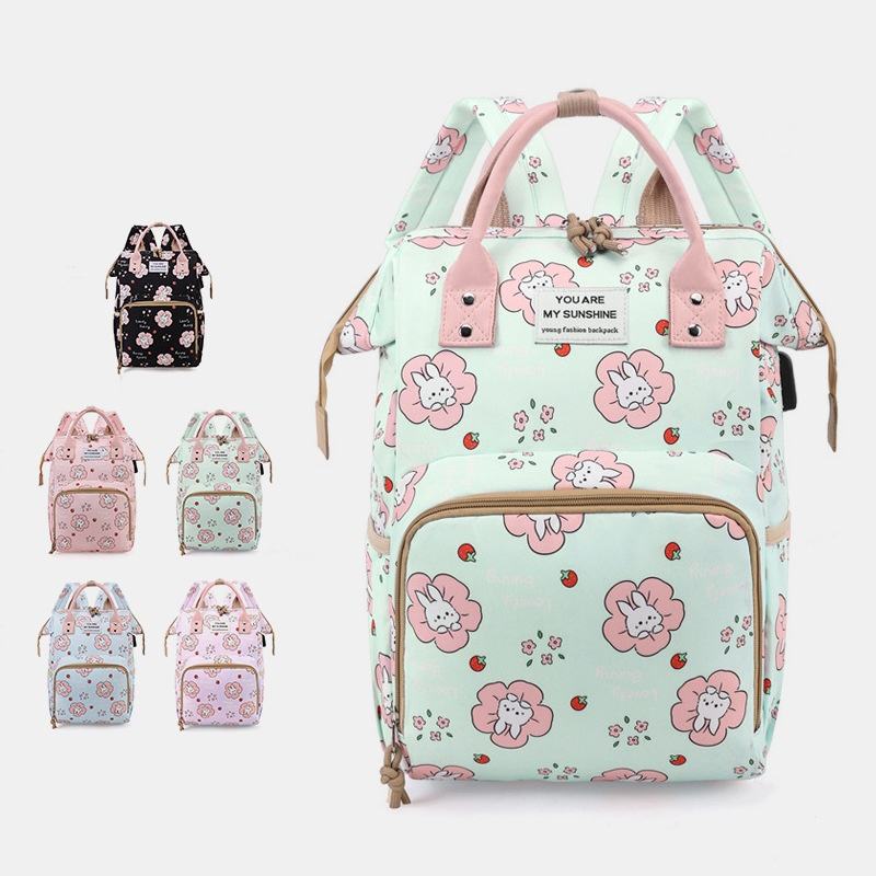 Hot Selling Cartoon Pattern Mommy Backpack Large Capacity Baby Diaper ...