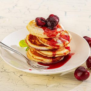 Pancake <b>Pan</b> 24 Cm 4 Holes Non Stick With Bakelite <b>Handle</b> For Making Pancakes - Product Image 5