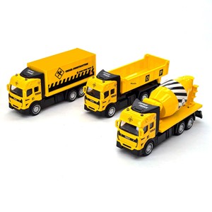 Set de Vehículos de Ingeniería de Aleación para Niños, Excavadora, Camión Mezclador y Camión Volquete con Inercia, Juguetes Duraderos Unisex Escala 1:36 - Product Image 1