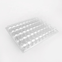 Récipient à pâtisserie de grande capacité, 50 trous, en plastique transparent, plateau d'emballage à blister, boîte d'exposition, pièces