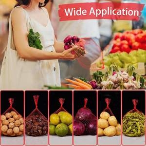 Bolsas de malla reutilizables para productos agrícolas, bolsas elásticas para verduras, cebollas, patatas, frutas, mariscos y almacenamiento. - Product Image 6