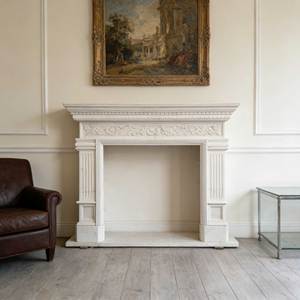 เตาผิงแบบตั้งพื้น ดีไซน์ฝรั่งเศส แกะสลักด้วยหินธรรมชาติ  ปรับแต่งขนาดได้ - Product Image 1