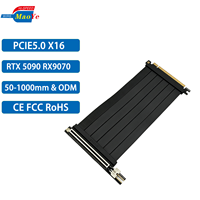 Cable Riser PCIe 5.0 con Carga Rápida de 3A, Conductores de Cobre Puro, Construcción de Aleación de Aluminio, Revestimiento de Nailon Trenzado para Computadora