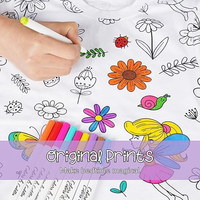 Pyjama de coloriage et de peinture pour enfants, à personnaliser, en viscose de bambou douce, taille élastique, ensemble 2 pièces unisexe, collection Printemps
