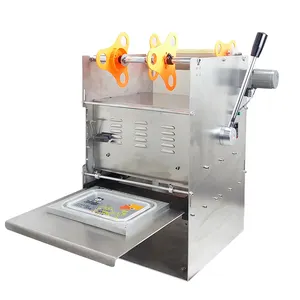 Automatic plastic aluminum blister packaging machine for food particles/Good manual plastic food container sealer