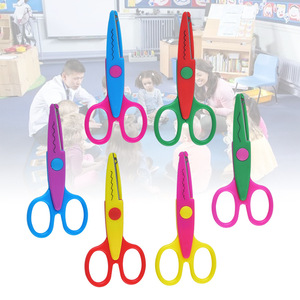 Children's Safety Scissors Colored Plastic Decorative Craft Scissors For Students Diy 5 Inches - Product Image 2