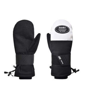 Bodun Ski <b>Gloves</b> Waterproof <b>Warm</b> Black White Unisex Adult Outdoor Winter Wear - Product Image 1