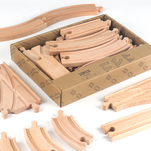 Set di trenini in legno con accessori per la tracciatura, pacchetto di espansione, giocattolo educativo assemblabile in legno per bambini - Product Image 4