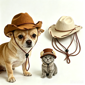 Nuevo Sombrero de Vaquero para Perro, Mini Sombrero de Vaquero para Mascotas, Accesorios de Moda, Disfraz de Halloween/Decoración para Fiestas - Product Image 1