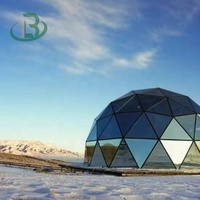 Dôme en verre hexagonal préfabriqué pour l'affichage commercial, les restaurants et les événements