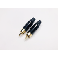 Conector macho RCA de Audio y vídeo DIY de alta calidad, pines OFC chapados en oro, Cable de Audio y vídeo con adaptador de soldadura