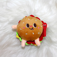 Niedlicher Pommes-Anhänger Hamburger-Brot Plüsch-Schlüsselanhänger Taschen-Deko Spielzeug PP-Baumwollfüllung 11-30cm Großhandel