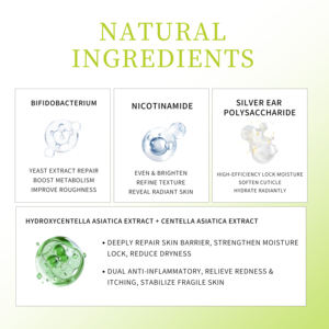 Maschera in Tessuto CICA Riparatrice con Etichetta Privata all'Ingrosso, Lenitiva e Calmante per Pelle Soggetta a Rossore e Acne, Riparazione della Barriera Cutanea, Cura del Viso - Product Image 5