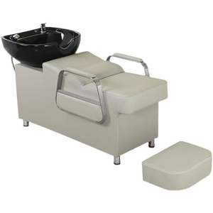 High End Portable Shampoo <b>Chair</b> Hair Salon Use Fiberglass Basin Semi-<b>Reclining</b> Flushing Bed Water Heater Modern Design - Product Image 6