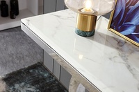 Table console murale minimaliste en acier inoxydable pour entrée, fabriquée à Foshan, mobilier de salon pour hôtel et villa