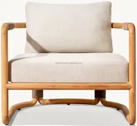 Alta calidad hecho en China tumbona de madera al aire libre teca jardín conjunto muebles sofá sillón