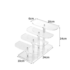 Espositore in Acrilico a Quattro Livelli per Occhiali da Sole, Organizzatore Multilivello, Scaffale da Tavolo per Casa e Ufficio - Product Image 2