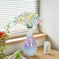 Vase en céramique Jingdezhen fait main, émaillé cristallin – Magnifique et moderne, vase à fleurs minimaliste, centre de table