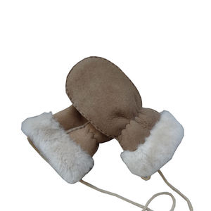 Nouvelle Collection – <span class=keywords><strong>Gants</strong></span> Mitaines Chauds en Peau de Mouton et Fourrure d'Agneau pour Enfants – Modèle Tendance Usine - Product Image 3