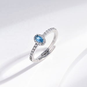 Bague ajustable ouverte en laiton plaqué argent, motif géométrique, avec zircone et cuivre, pour femme, style décontracté, idéale comme cadeau de mariage - Product Image 5