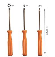 Tournevis de sécurité T6 T7 T8 T10 mini embout de tournevis Torx avec outil à main en acier 45 # tournevis de réparation