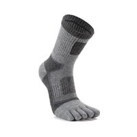 Chaussettes professionnelles pour hommes en coton, mi-mollet, épaisses, avec semelle en tissu éponge, à cinq doigts, pour la randonnée et les sports de plein air