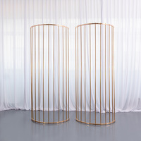 Arche de mariage en métal doré et support de toile de fond en fer pour événements de mariage - Vente en gros YN