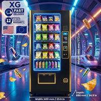 Distributeur automatique compact et abordable de 36 sélections, pour snacks et boissons, idéal pour les petites entreprises, avec suivi du stock en temps réel