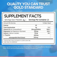 Bâtonnet de Vitamines Équilibre Apaisant OEM/ODM, Mélange de Boissons au Magnésium Apaisant avec Ashwagandha, L-Théanine, Vitamine D3 pour Soulager le Stress et Favoriser le Sommeil