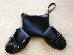 <span class=keywords><strong>Zapatillas</strong></span> de <span class=keywords><strong>Ballet</strong></span> Plegables Negras a Bajo <span class=keywords><strong>Precio</strong></span> con Estampado en la Bolsa - Product Image 6