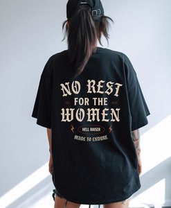 Camiseta Hola Baker No Rest For The Women, Camiseta de Mujer con Corte Holgado, Manga Corta, Estilo Feminista, 100% Algodón Jersey, Cuello Redondo - Product Image 3