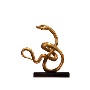 Adorno de Serpiente de Cobre para Taller de Arte, Decoración de Feng Shui del Zodíaco Chino de Latón, Decoración para Sala de Estar, Pieza Única - Product Image 1