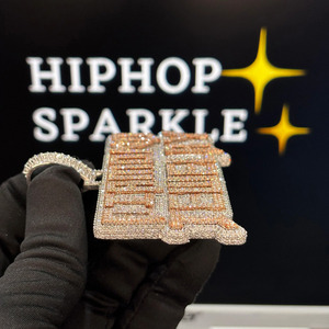 Joyería de Lujo Hip Hop Unisex para Uso Diario, con Diamantes Personalizados de 3.30 Pulgadas, Plata de Ley 925, Chapado en Oro de 18K y Moissanita - Product Image 4