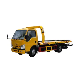 best price new products for flatbed towing truck isuzu EURO 5 emission standards 5 ton road wrecker tow truck