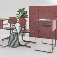 Ensemble d'étude moderne pour étudiants Meubles de salle de classe primaire bon marché d'occasion pour enfants-Table de bureau et chaises pour salle de classe scolaire