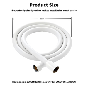 YITE Premium Ultra suave 1,5 M 2M 59 pulgadas RV PVC Flex manguera de extensión inserto de latón cabezal de <span class=keywords><strong>ducha</strong></span> de mano para Baño - Product Image 2