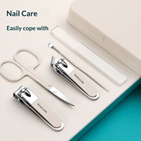 Kit de Manucure en Acier Carbone en Gros, Coffret Complet avec Ciseaux à Ongles, Pince à Bec Effilé, Lime à Ongles et Cure-Oreilles