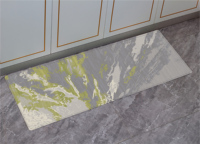 Tapis de Cuisine Anti-Fatigue Longue Durée Confort Optimal, Ensemble avec Noyau Épais Rembourré, Motif Floral, Style Moderne Minimaliste, Antidérapant et Imperméable